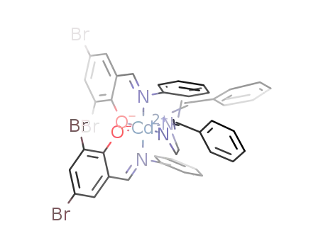 [bis(benzylidene)ethylenediamine-κ2-N,N']bis(3,5-dibromosalicylideneaniline-κ2-N,O)cadmium(II)