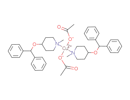 Molecular Structure of 203715-87-1 (Cu(C<sub>19</sub>H<sub>23</sub>NO)2(CH<sub>3</sub>COO)2)