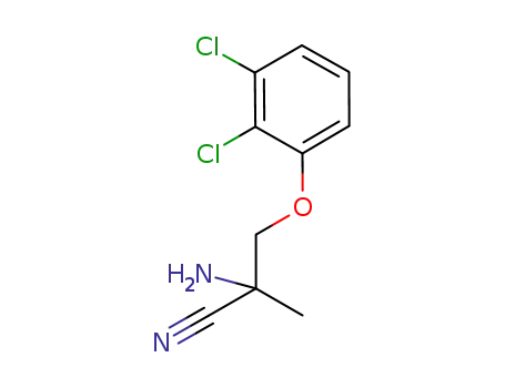Molecular Structure of 439124-52-4 (2-amino-3-(2,3-dichlorophenoxy)-2-methylpropionitrile)