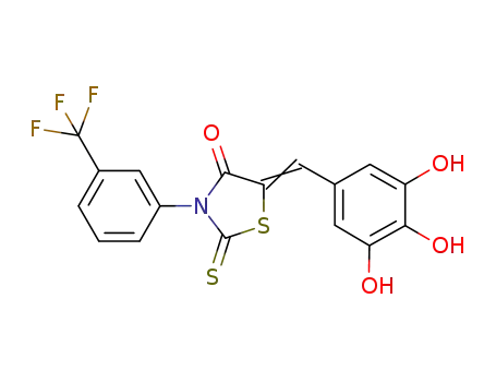 2-thioxo-3-(3-(trifluoromethyl)phenyl)-5-(3,4,5-trihydroxybenzylidene)thiazolidin-4-one