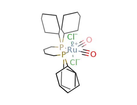 Molecular Structure of 371242-31-8 (trans,cis,cis-RuCl<sub>2</sub>(bis(dicyclohexyl)-1,4-phosphinobutane)(CO)2)