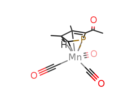 Molecular Structure of 63270-53-1 (Manganese,tricarbonyl[1-[(2,3,4,5-h)-3,4-dimethyl-1H-phosphol-2-yl-kP]ethanonato]-)