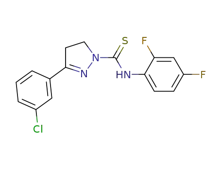 3-(3-chlorophenyl)-N-(2,4-difluorophenyl)-4,5-dihydro-1H-pyrazole-1-carbothioamide