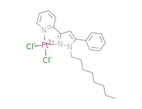 cis-[PtCl<sub>2</sub>(2-(1-octyl-5-phenyl-1H-pyrazol-3-yl)pyridine)]