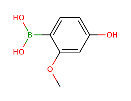 Molecular Structure of 550373-98-3 ((4-Hydroxy-2-Methoxyphenyl)boronic acid)