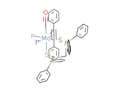 [MoI<sub>2</sub>(CO)(C<sub>25</sub>H<sub>22</sub>P<sub>2</sub>S<sub>2</sub>)(H<sub>5</sub>C<sub>6</sub>CCC<sub>6</sub>H<sub>5</sub>)]