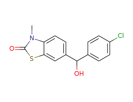 Molecular Structure of 848926-08-9 (2(3H)-Benzothiazolone, 6-[(4-chlorophenyl)hydroxymethyl]-3-methyl-)
