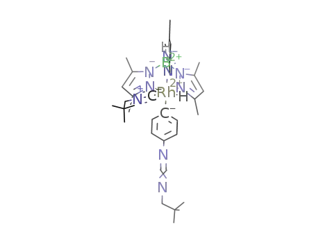 (tris(3,5-dimethylpyrazolyl)borate)Rh(CNCH<sub>2</sub>CMe<sub>3</sub>)(H)(p-C<sub>6</sub>H<sub>4</sub>NCNCH<sub>2</sub>CMe<sub>3</sub>)