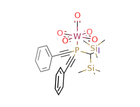 W(CO)5(P(CCC<sub>6</sub>H<sub>5</sub>)2CI(Si(CH<sub>3</sub>)3)2)