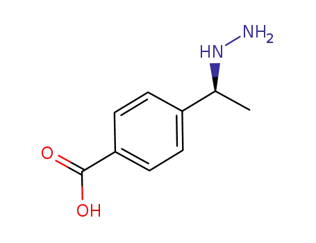 Molecular Structure of 924887-08-1 (Benzoic acid, 4-[(1S)-1-hydrazinylethyl]-)
