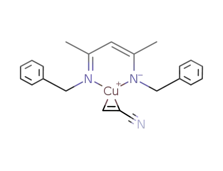 [(N,N'-dibenzyl-4-amino-2-iminopent-3-ene(-1H))Cu(acrylonitrile)]