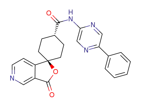 trans-3-oxo-N-(5-phenylpyrazin-2-yl)-3H-spiro[5-aza-2-benzofuran-1,1'-cyclohexane]-4'-carboxamide