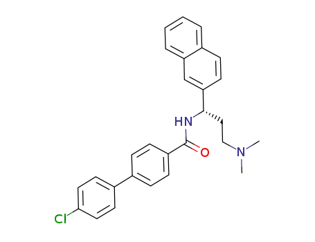 Molecular Structure of 1025437-77-7 ([1,1'-Biphenyl]-4-carboxamide, 4'-chloro-N-[(1S)-3-(dimethylamino)-1-(2-naphthalenyl)propyl]-)