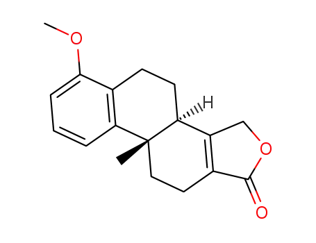 Molecular Structure of 1209485-40-4 ((3bR,9bS)-6-Methoxy-9b-Methyl-3b,4,5,9b,10,11-hexahydrophenanthro[1,2-c]furan-1(3H)-one)