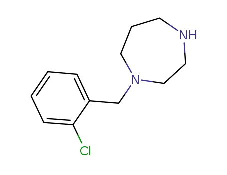 Molecular Structure of 76141-88-3 (1-(2-Chlorobenzyl)hoMopiperazine, 95%)