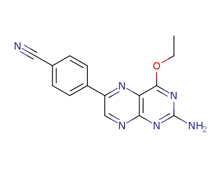 Molecular Structure of 681211-73-4 (Benzonitrile, 4-(2-amino-4-ethoxy-6-pteridinyl)-)