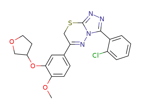 3-(2-chlorophenyl)-6-(4-methoxy-3-(tetrahydrofuran-3-yloxy)phenyl)-7H-[1,2,4]triazolo[3,4-b][1,3,4]thiadiazine