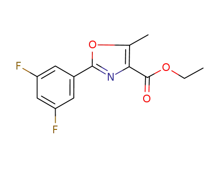 Molecular Structure of 1144520-62-6 (ethyl 2-(3,5-difluorophenyl)-5-methyloxazole-4-carboxylate)