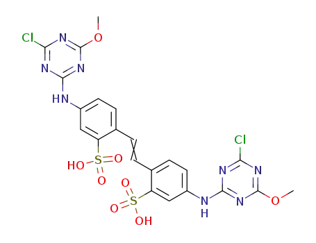 Benzenesulfonic acid,
2,2'-(1,2-ethenediyl)bis[5-[(4-chloro-6-methoxy-1,3,5-triazin-2-yl)amino]-