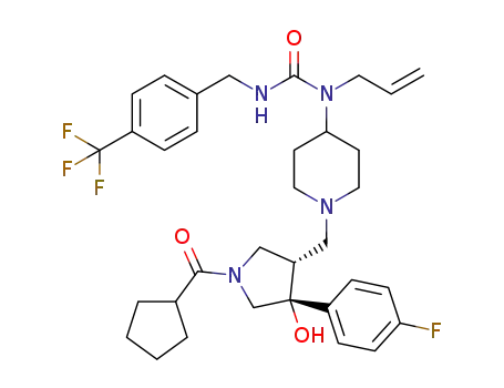 1-allyl-1-(1-(((3S,4R)-1-(cyclopentanecarbonyl)-4-(4-fluorophenyl)-4-hydroxypyrrolidin-3-yl)methyl)piperidin-4-yl)-3-(4-(trifluoromethyl)benzyl)urea