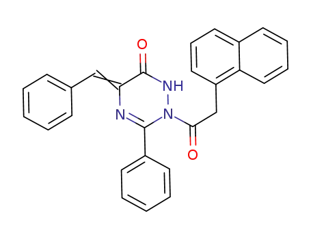 5-benzylidene-2-(2-naphthalen-1-yl-acetyl)-3-phenyl-2,5-dihydro-1H-[1,2,4]triazin-6-one