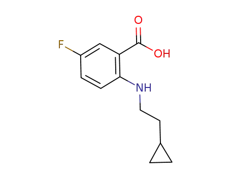 Molecular Structure of 477932-69-7 (Benzoic acid, 2-[(2-cyclopropylethyl)amino]-5-fluoro-)