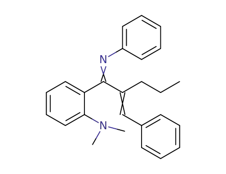 N,N-dimethyl-2-[N-phenyl-2-(phenylmethylidene)pentanimidoyl]aniline