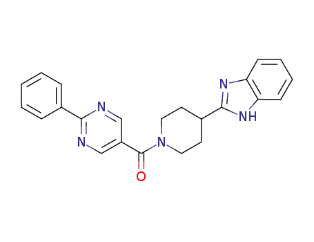 Molecular Structure of 1159096-77-1 ([4-(1H-benzimidazol-2-yl)piperidin-1-yl](2-phenylpyrimidin-5-yl)methanone)