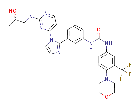 C<sub>28</sub>H<sub>29</sub>F<sub>3</sub>N<sub>8</sub>O<sub>3</sub>