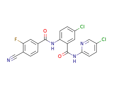 C<sub>20</sub>H<sub>11</sub>Cl<sub>2</sub>FN<sub>4</sub>O<sub>2</sub>