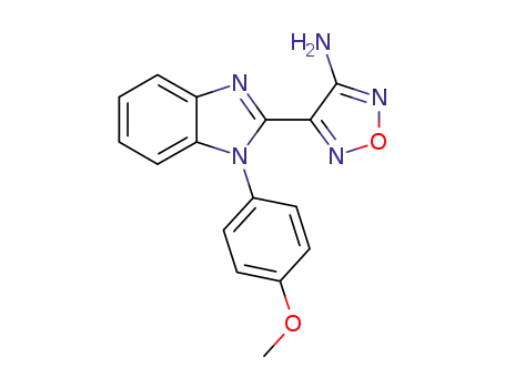 Molecular Structure of 581081-48-3 (1,2,5-Oxadiazol-3-amine,
4-[1-(4-methoxyphenyl)-1H-benzimidazol-2-yl]-)