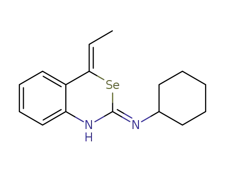 Molecular Structure of 1258930-42-5 ((Z)-2-(cyclohexylimino)-4-ethylidene-1,2,3,4-tetrahydro-3-selenaquinoline)