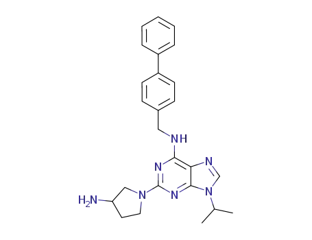 9H-Purin-6-amine,
2-(3-amino-1-pyrrolidinyl)-N-([1,1'-biphenyl]-4-ylmethyl)-9-(1-methylethyl
)-