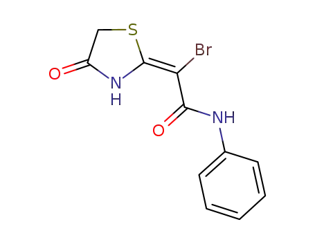 Acetamide, 2-bromo-2-(4-oxo-2-thiazolidinylidene)-N-phenyl-, (2Z)-
