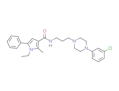 N-(3-(4-(3-chlorophenyl)piperazin-1-yl)propyl)-1-ethyl-2-methyl-5-phenyl-1H-pyrrole-3-carboxamide