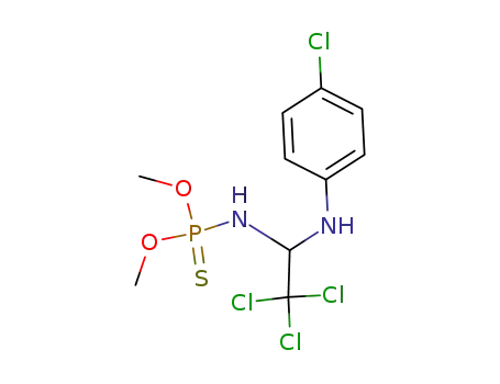 Molecular Structure of 1229042-16-3 (O,O-dimethyl-N-[2,2,2-trichloro-1-(4-chlorophenylamino)ethyl] phosphoramidothioate)