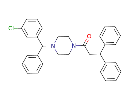 Piperazine,
1-[(3-chlorophenyl)phenylmethyl]-4-(1-oxo-3,3-diphenylpropyl)-