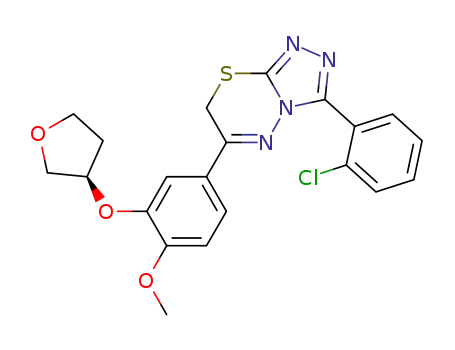 (R)-3-(2-chlorophenyl)-6-(4-methoxy-3-(tetrahydrofuran-3-yloxy)phenyl)-7H-[1,2,4]triazolo[3,4-b][1,3,4]thiadiazine
