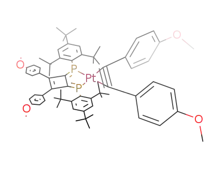 [Pt(CH<sub>3</sub>OC<sub>6</sub>H<sub>4</sub>CCC<sub>6</sub>H<sub>4</sub>OCH<sub>3</sub>)((C<sub>6</sub>H<sub>4</sub>OCH<sub>3</sub>)2C<sub>4</sub>(PC<sub>6</sub>H<sub>2</sub>(C(CH<sub>3</sub>)3)3)2)]