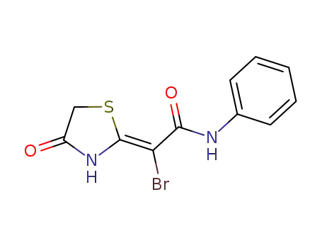(E)-2-bromo-2-(4-oxothiazolidin-2-ylidene)-N-phenylethanamide