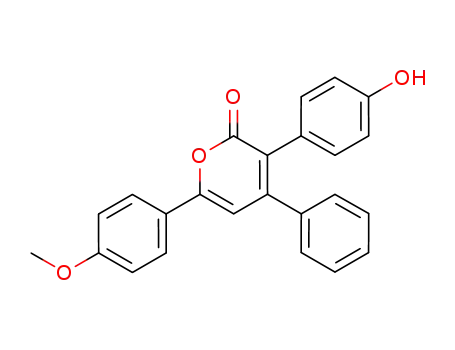 3-(4-hydroxyphenyl)-6-(4-methoxyphenyl)-4-phenyl-pyran-2-one