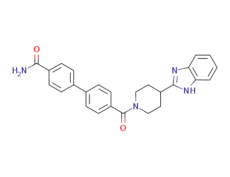 Molecular Structure of 1159096-74-8 (4'-{[4-(1H-benzimidazol-2-yl)piperidin-1-yl]carbonyl}biphenyl-4-carboxamide)