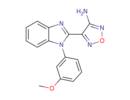 Molecular Structure of 581081-50-7 (1,2,5-Oxadiazol-3-amine,
4-[1-(3-methoxyphenyl)-1H-benzimidazol-2-yl]-)
