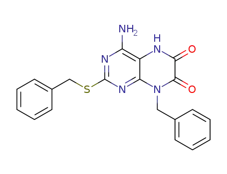 4-amino-8-benzyl-2-(benzylthio)-5,8-dihydropteridine-6,7-dione
