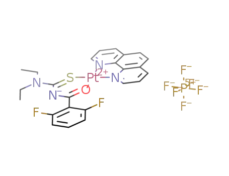 cis-[Pt(κ2S,O-2,6-F2C6H3C(O)NC(S)NEt2)(1,10-phenanthroline)]PF6