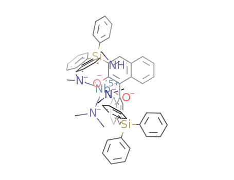Molecular Structure of 1263316-72-8 ([((C<sub>10</sub>H<sub>5</sub>(Si(C<sub>6</sub>H<sub>5</sub>)3)O)2)Nb(N(CH<sub>3</sub>)2)3(HN(CH<sub>3</sub>)2)])