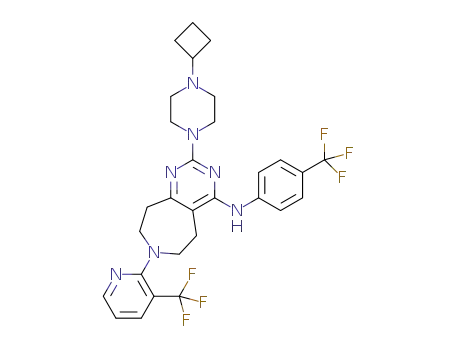 C<sub>29</sub>H<sub>31</sub>F<sub>6</sub>N<sub>7</sub>