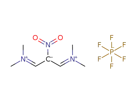 Molecular Structure of 292067-89-1 (Methanaminium,
N-[3-(dimethylamino)-2-nitro-2-propenylidene]-N-methyl-,
hexafluorophosphate(1-))