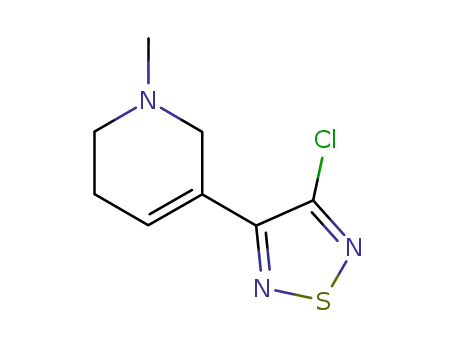 Molecular Structure of 131986-59-9 (Pyridine, 3-(4-chloro-1,2,5-thiadiazol-3-yl)-1,2,5,6-tetrahydro-1-methyl-)