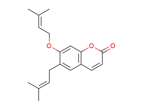 Molecular Structure of 111931-25-0 (2H-1-Benzopyran-2-one,
6-(3-methyl-2-butenyl)-7-[(3-methyl-2-butenyl)oxy]-)